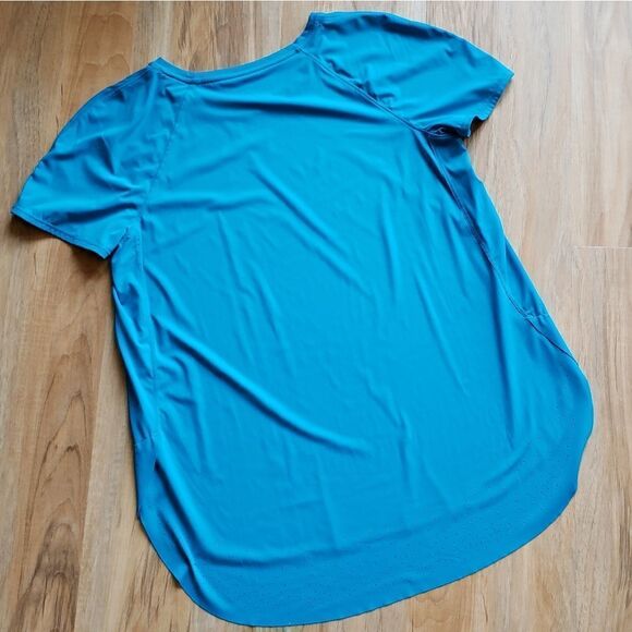 🔺️Avia Blue Hi-Low Athletic Short Sleeve Top - Picture 3 of 10